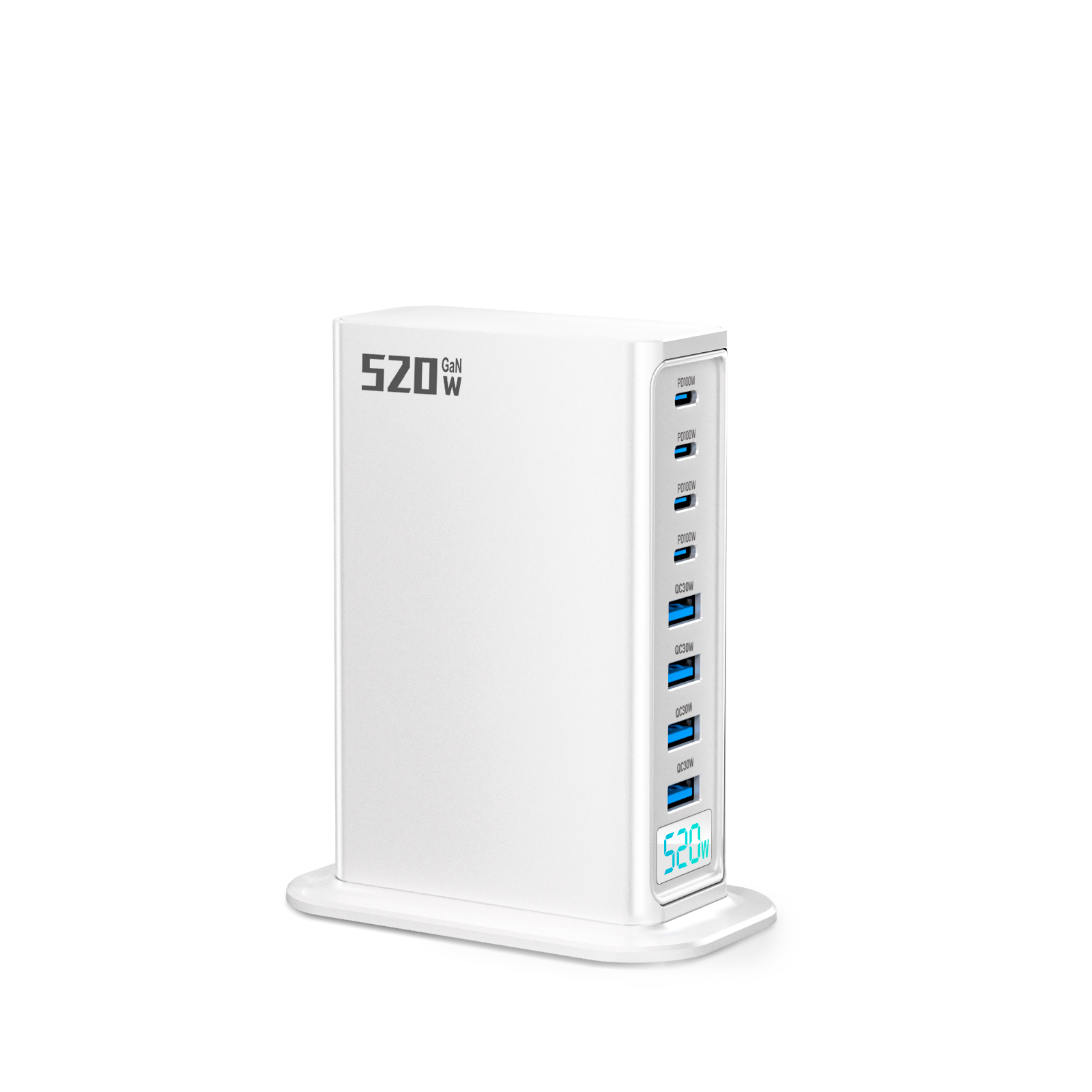520W 数显 氮化镓 桌面充电器